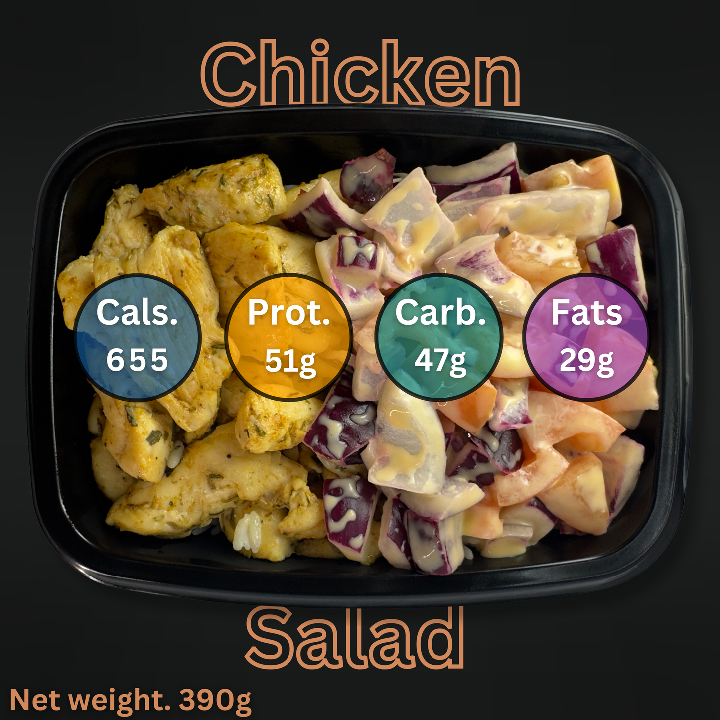 Macro&Micro High Protein, Chicken Salad Pre Made Meal