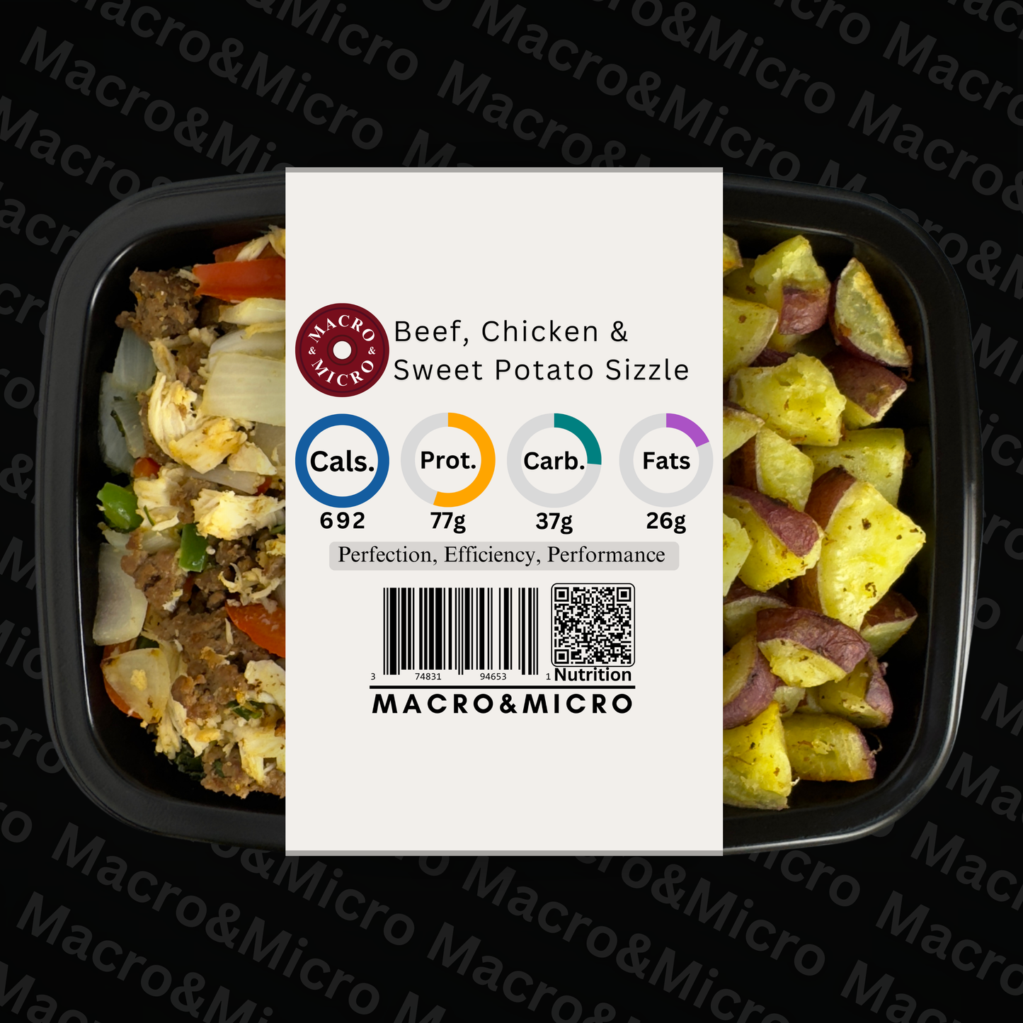 Macro&Micro High Protein Meal Prep Cape Town Beef Chicken & Sweet Potato Sizzle