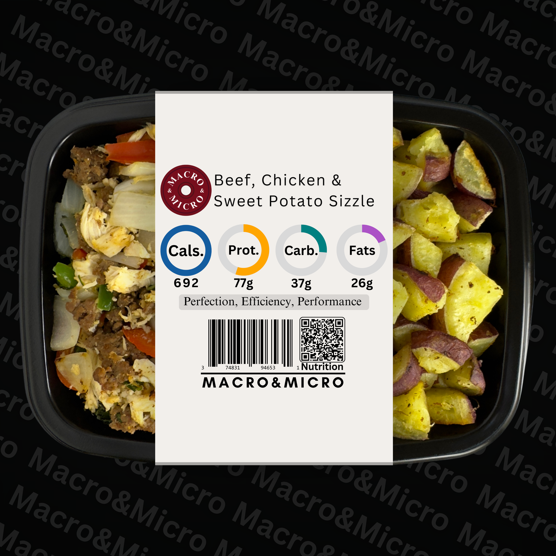 Macro&Micro High Protein Meal Prep Cape Town Beef Chicken & Sweet Potato Sizzle