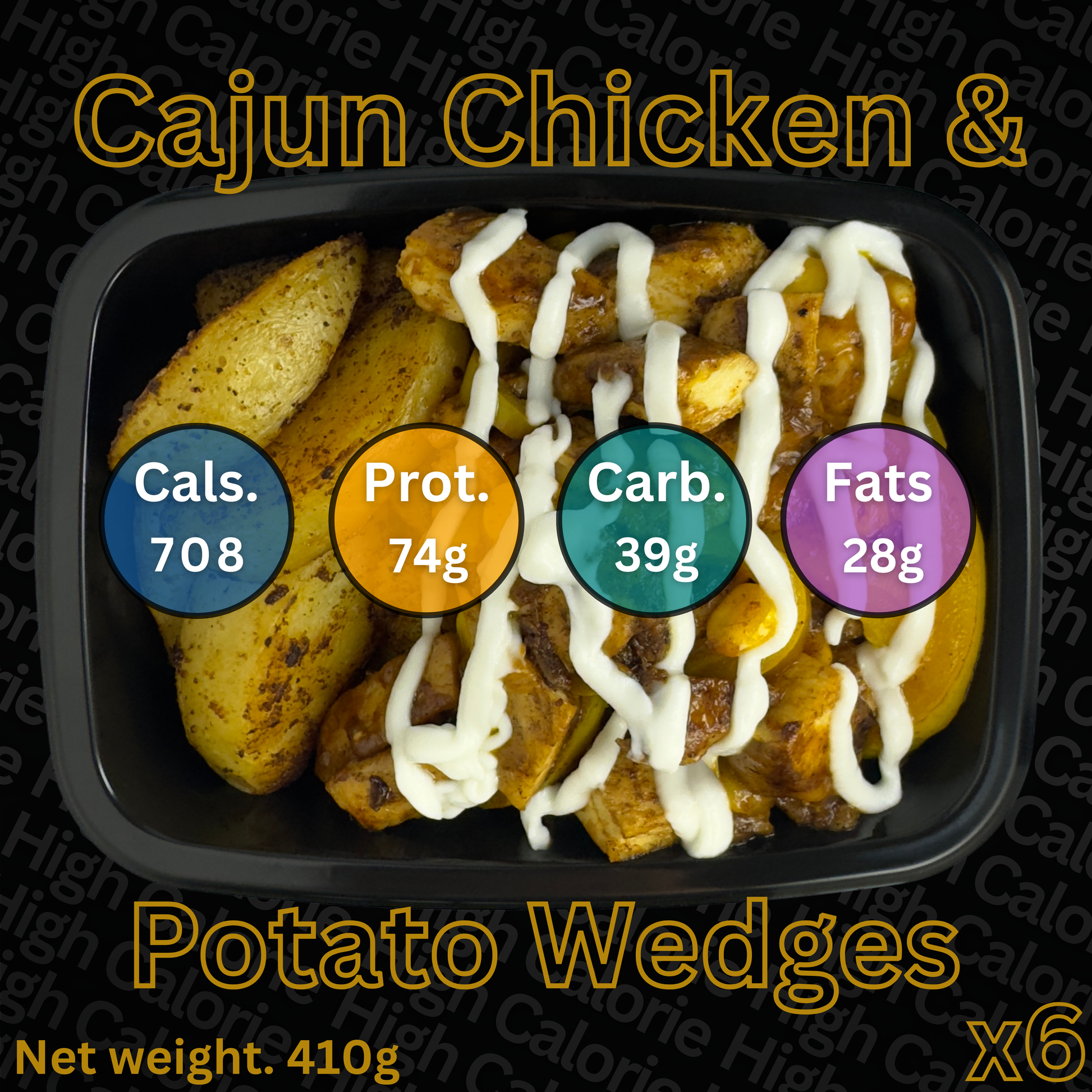 Macro&Micro High Protein Pre Made Meal Cape Town: Cajun Chicken & Potato Wedges