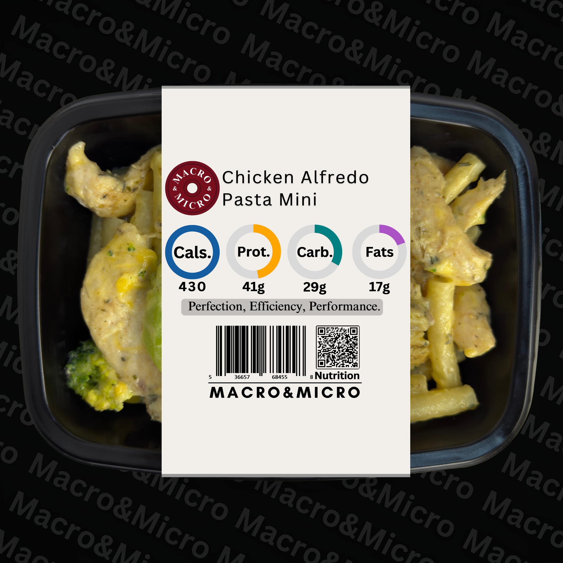 Macro&Micro High Protein Meal Prep Cape Town Chicken Alfredo Pasta Mini.