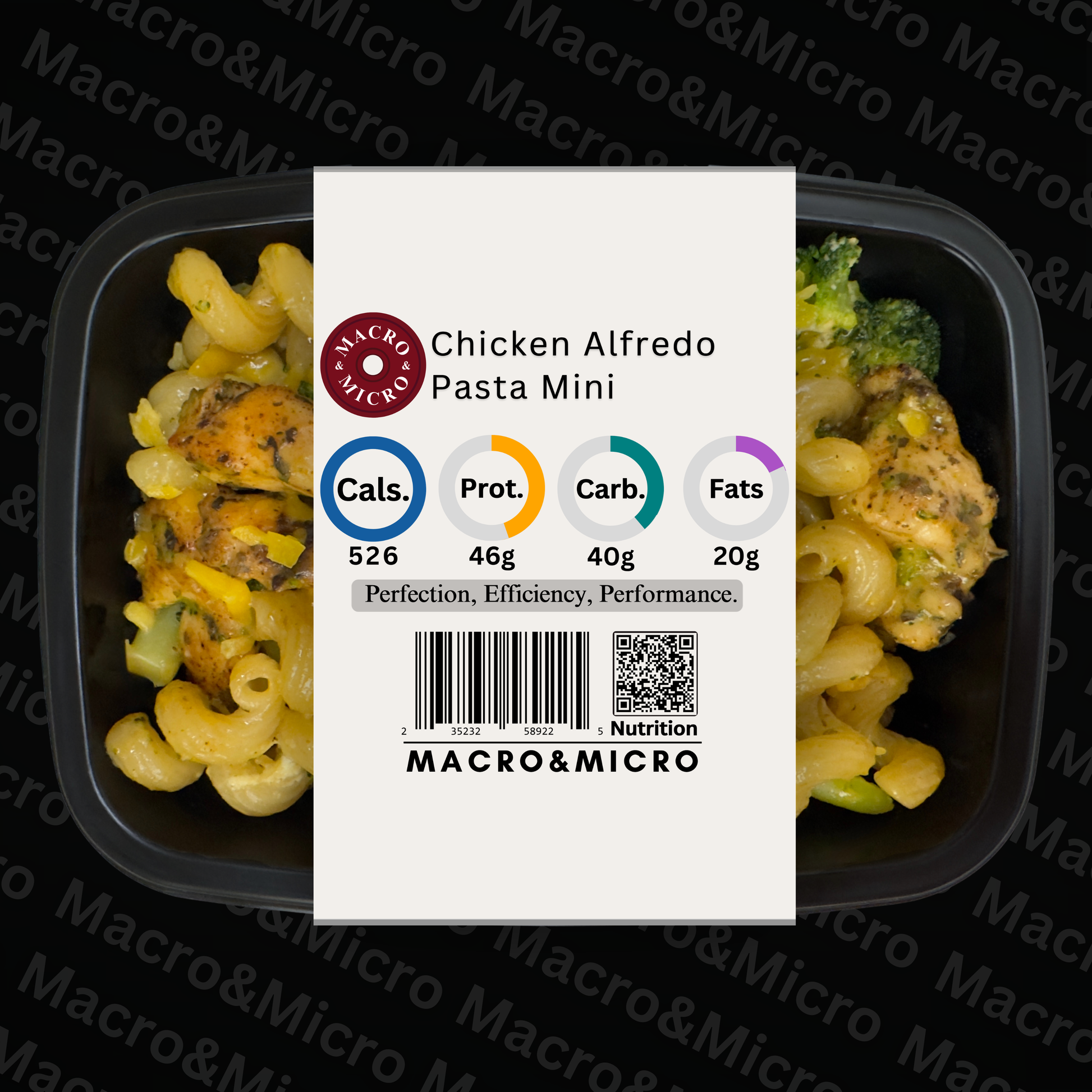 Macro&Micro High Protein Chicken Alfredo Pasta Mini. Capetown Premade Meal