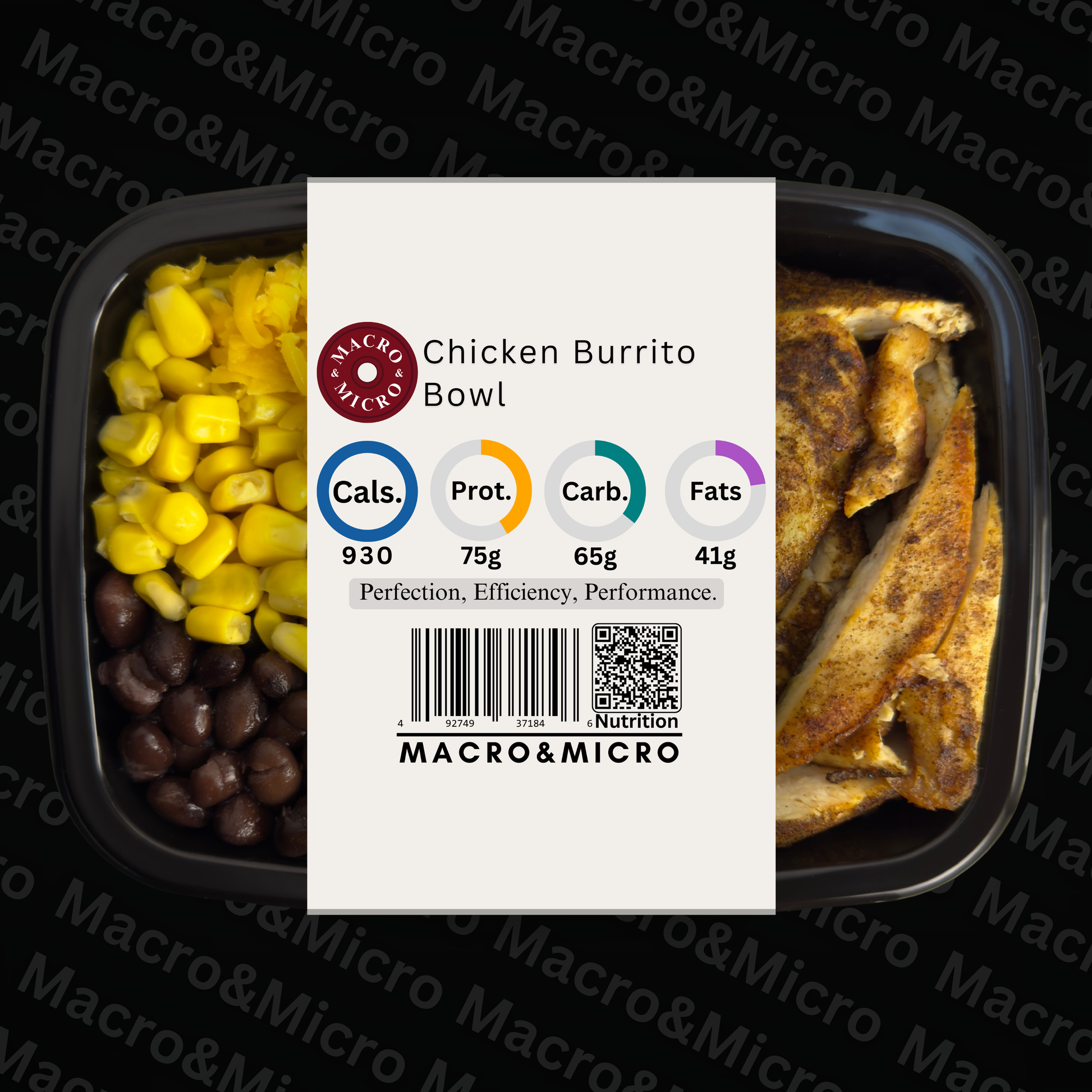 Macro&Micro High Protein Meal Prep Cape Town Chicken Burrito Bowl.