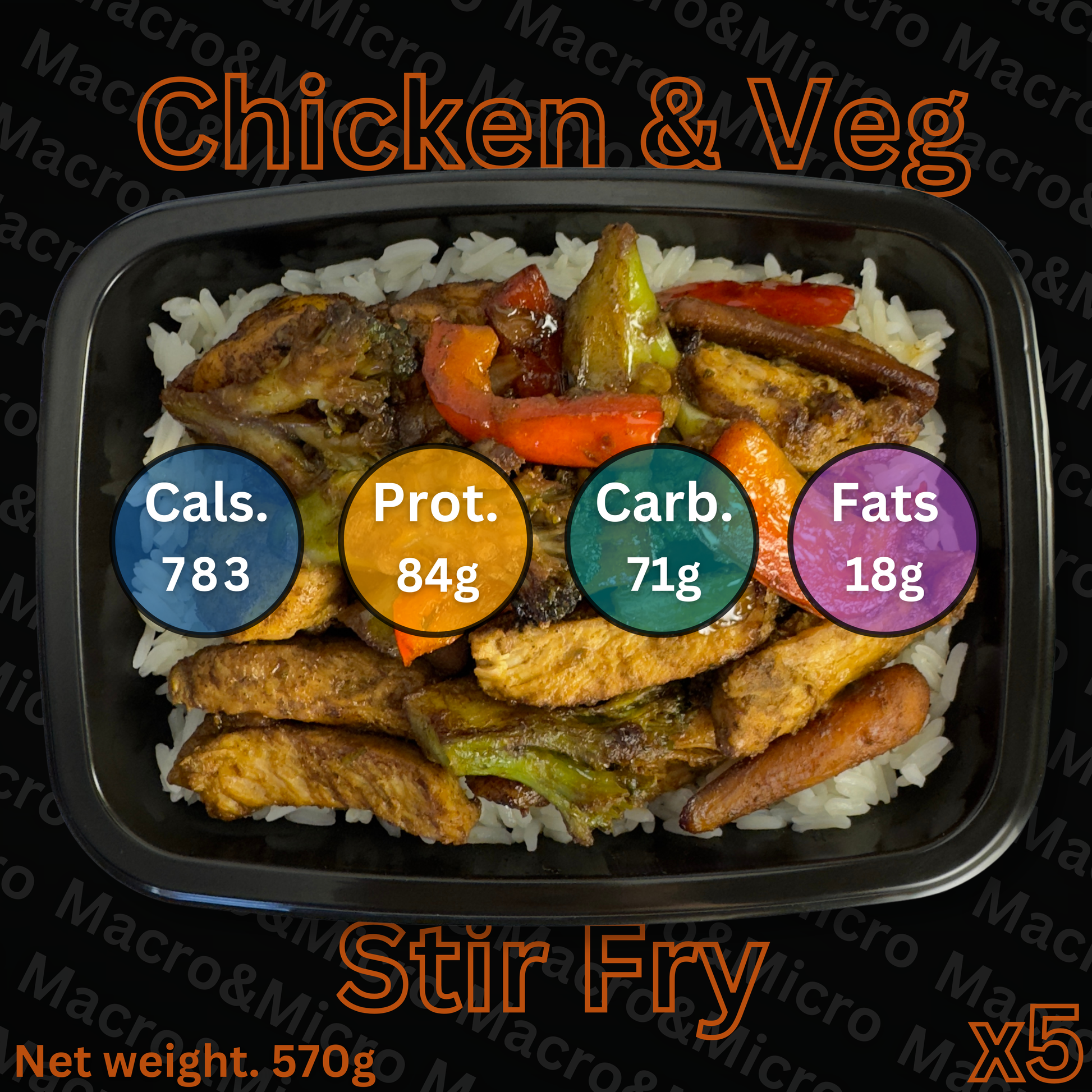 Macro&Micro High Protein Pre Made Meal Cape Town: Chicken & Veg Stir-Fry