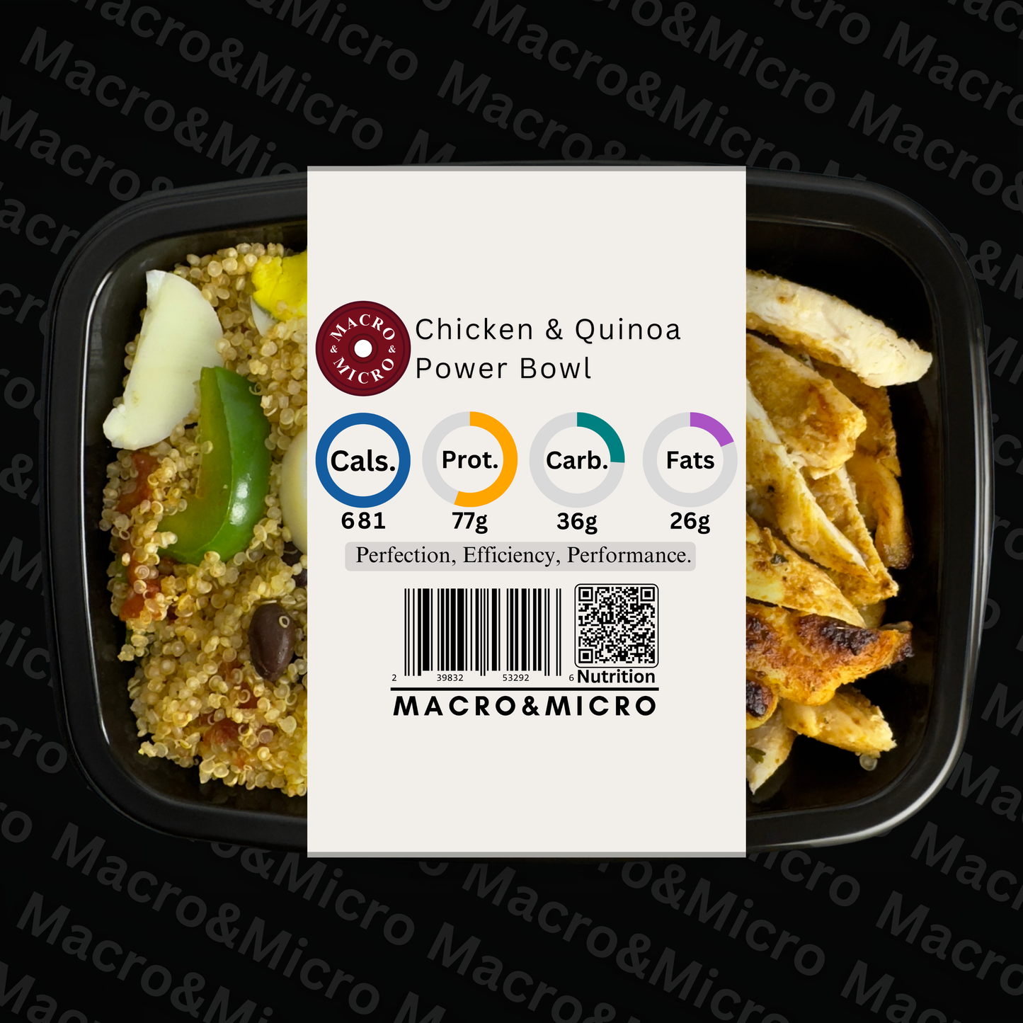Macro&Micro High Protein Meal Prep Cape Town Chicken & Quinoa Power Bowl.