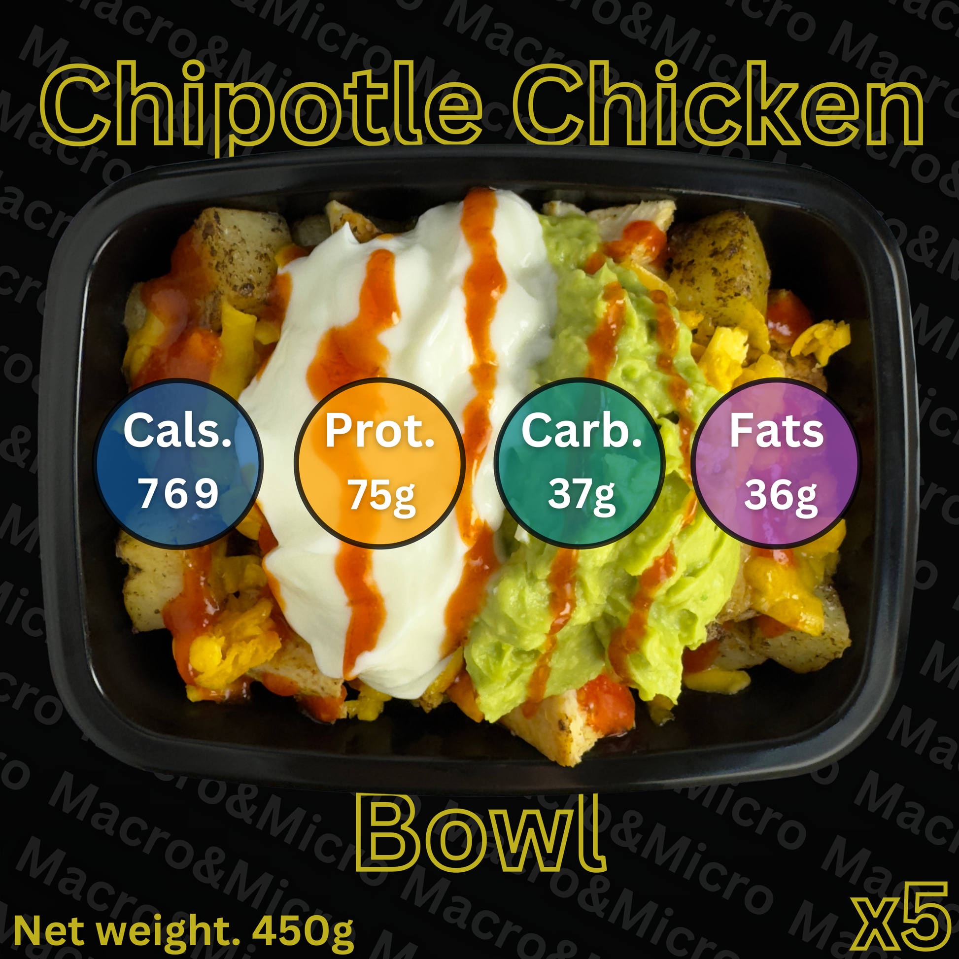 Macro&Micro High Protein Pre Made Meal Cape Town: Chipotle Chicken Bowl