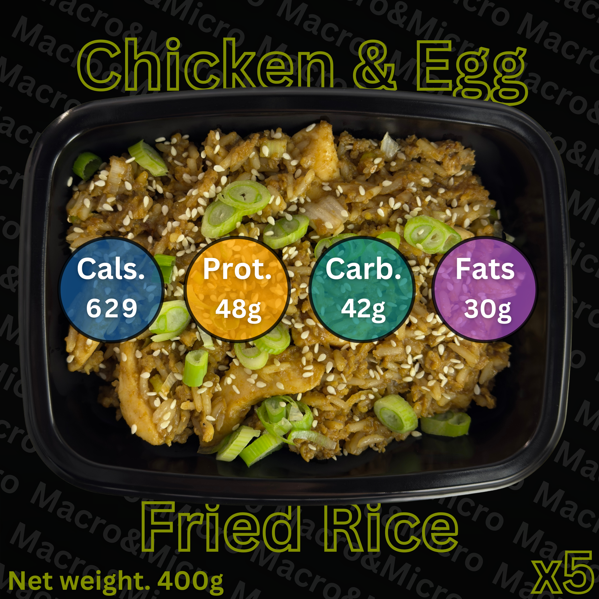 Macro&Micro High Protein Pre Made Meal Cape Town: Egg & Chicken Fried Rice