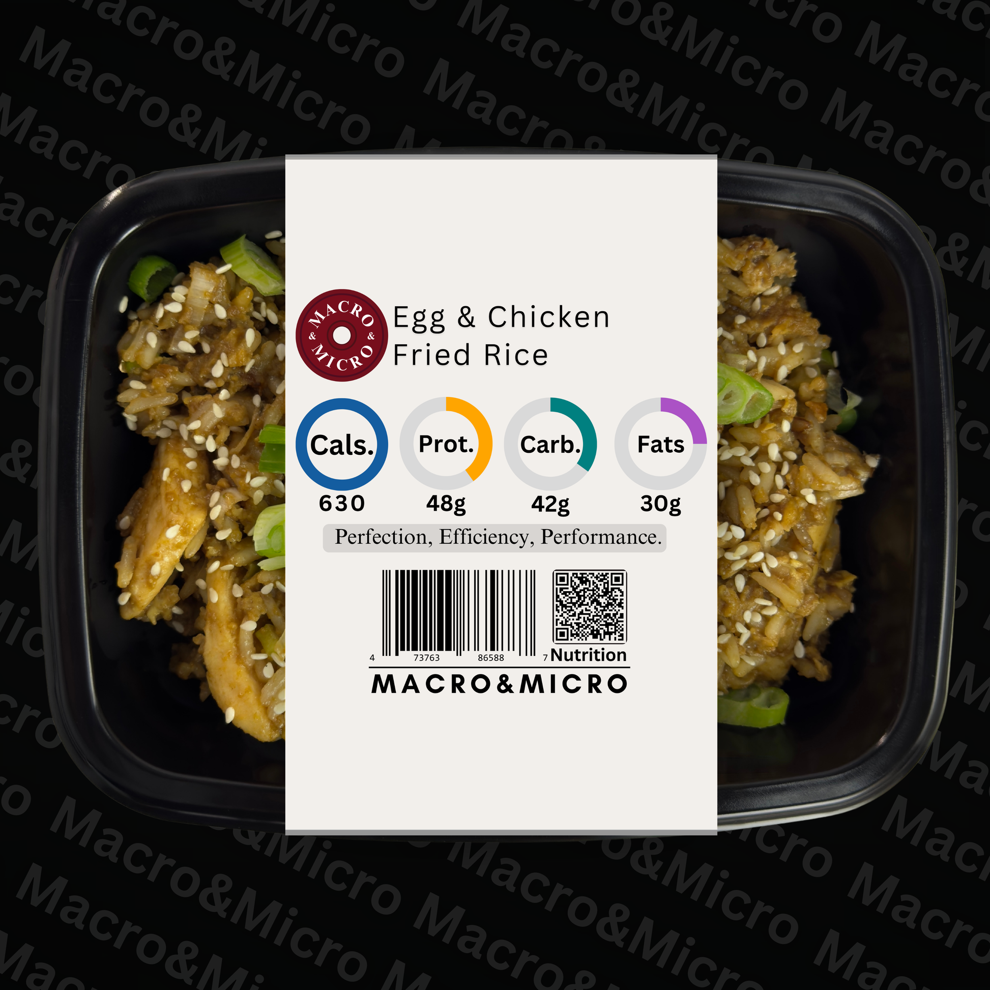 Macro&Micro High Protein Meal Prep Cape Town Egg & Chicken Fried Rice.