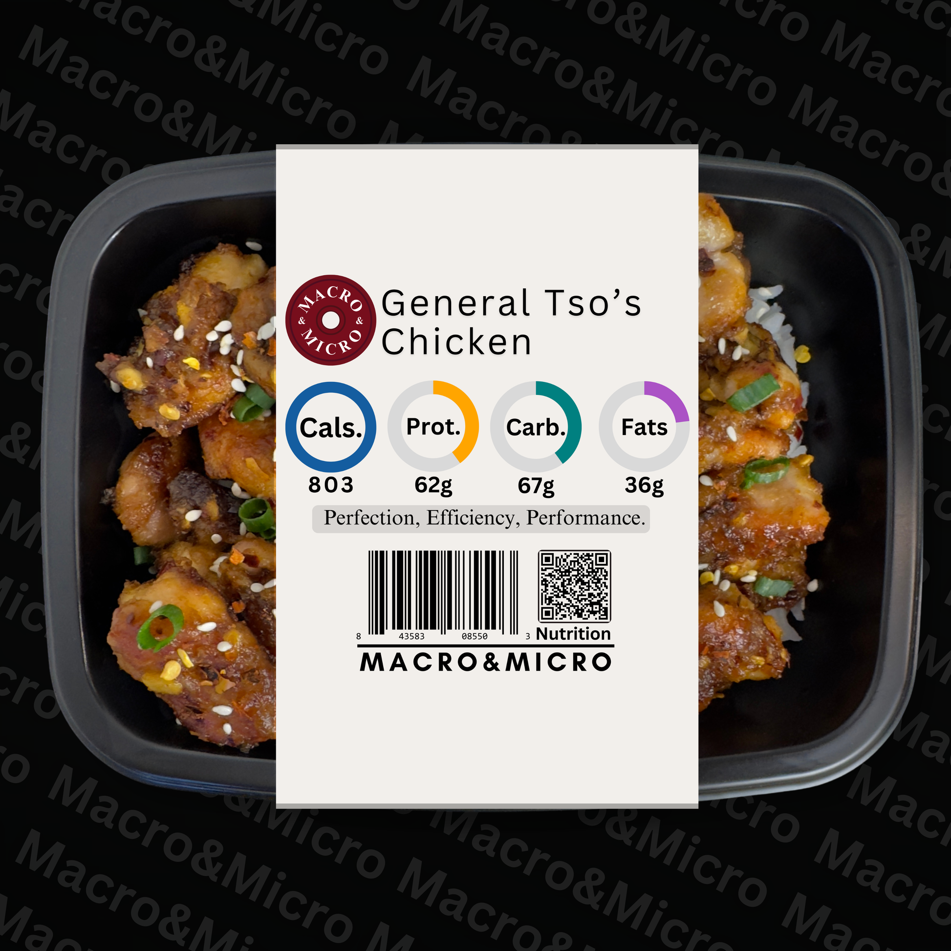 Macro&Micro High Protein Meal Prep Cape Town General Tsos Chicken.