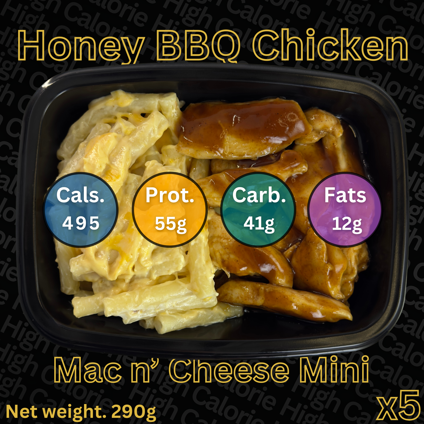 Macro&Micro High Protein Pre Made Meal Cape Town: Honey BBQ Chicken Mac’n Cheese Mini