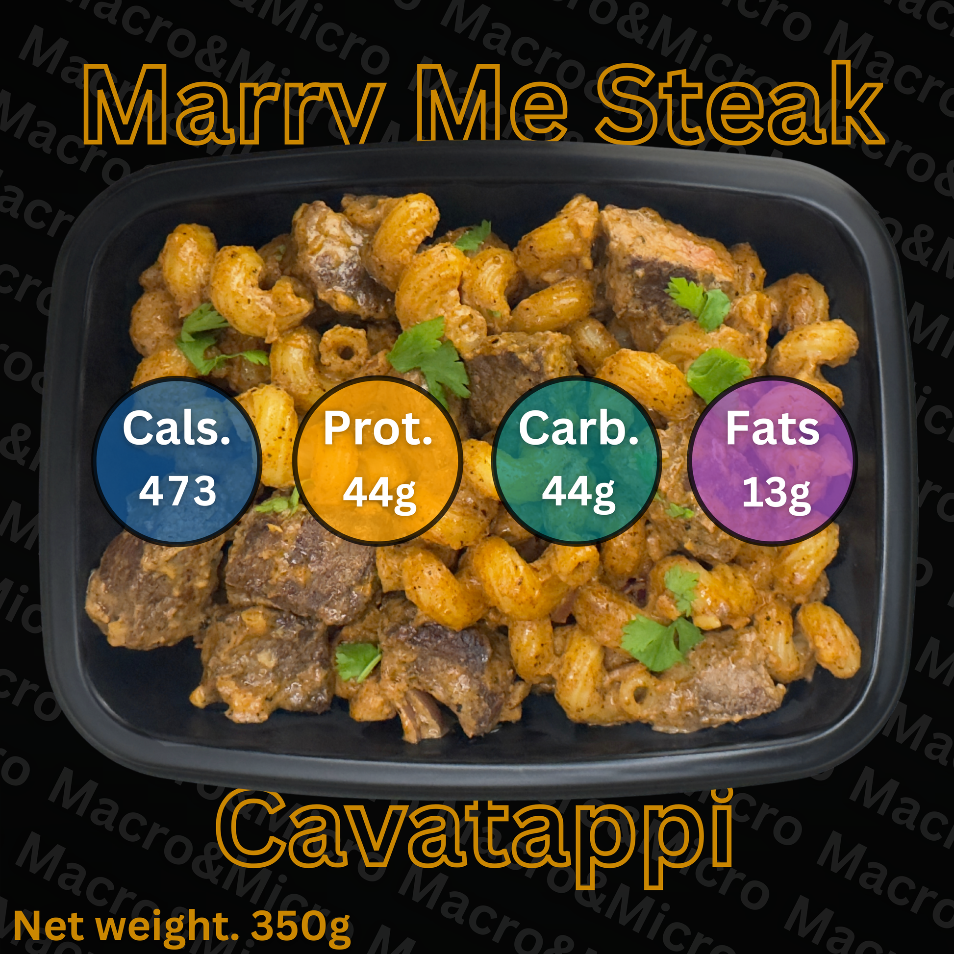 Macro&Micro High Protein Meal Prep Cape Town Marry Me Steak Cavatappi.