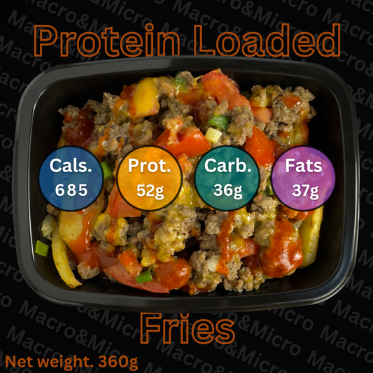 Macro&Micro High Protein Meal Prep Cape Town Protein Loaded Fries.
