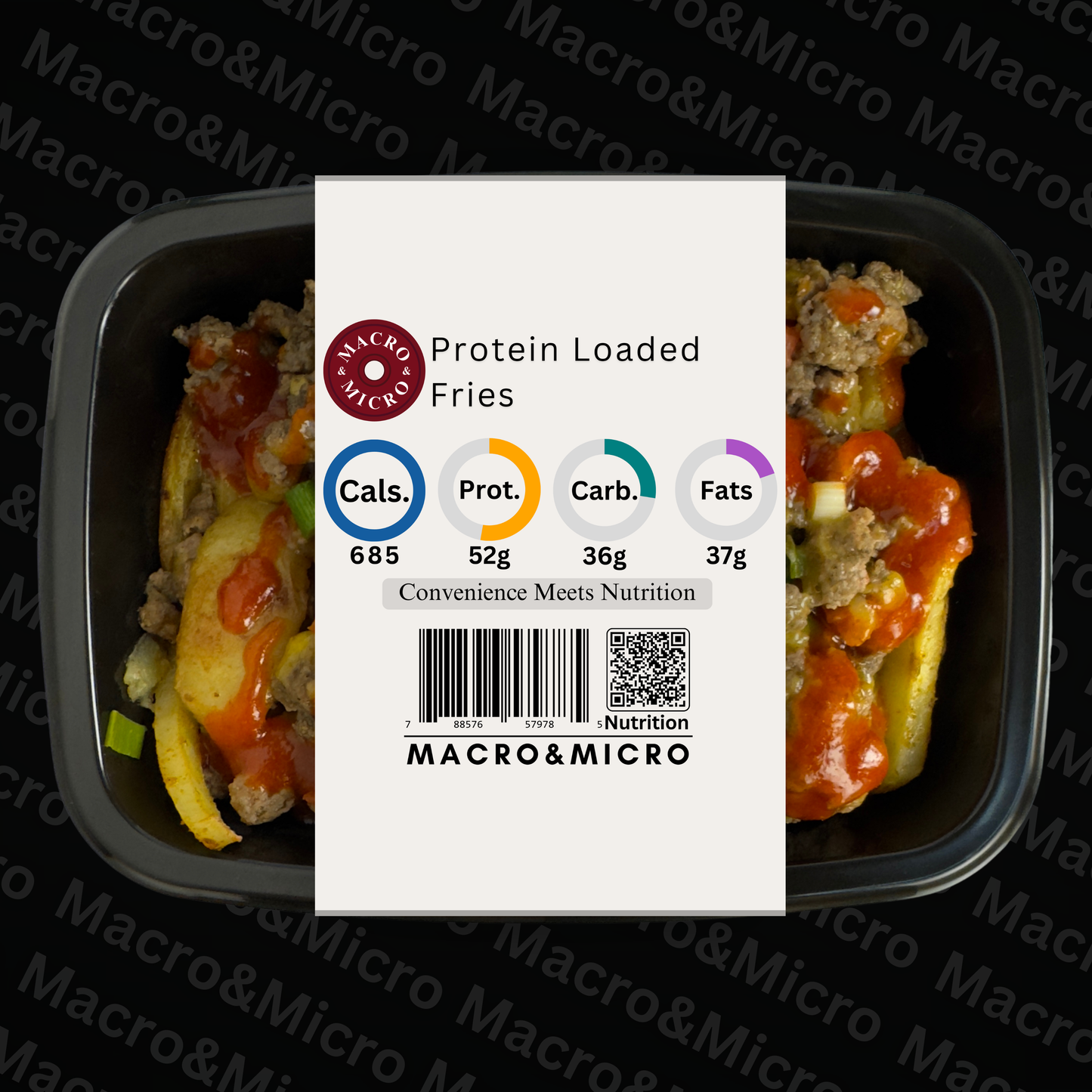 Macro&Micro High Protein Meal Prep Cape Town Protein Loaded Fries.