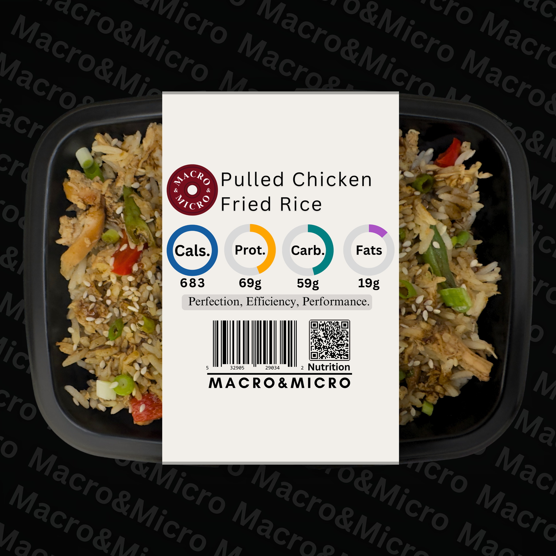 Macro&Micro Pulled Chicken Fried Rice. Cape Town Meal Prep