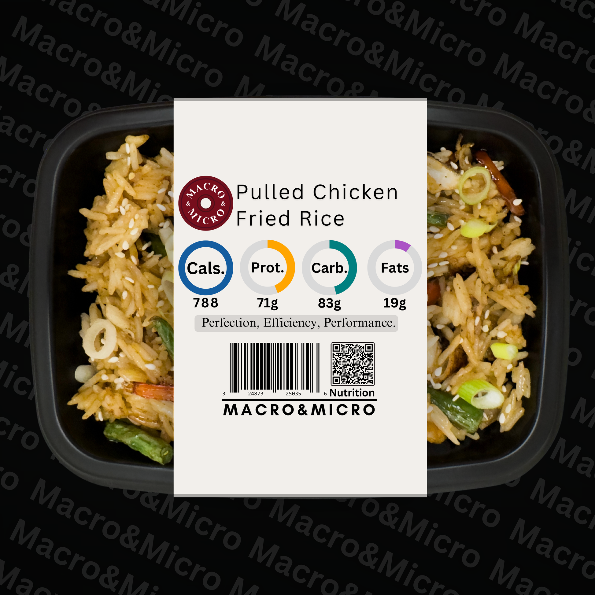 Macro&Micro High Protein Meal Prep Cape Town Pulled Chicken Fried Rice.
