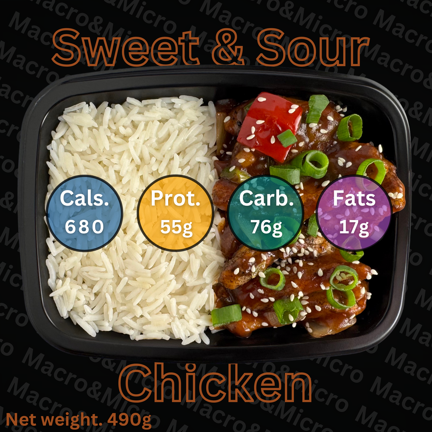 Macro&Micro High Protein Meal Prep Cape Town Sweet & Sour Chicken.