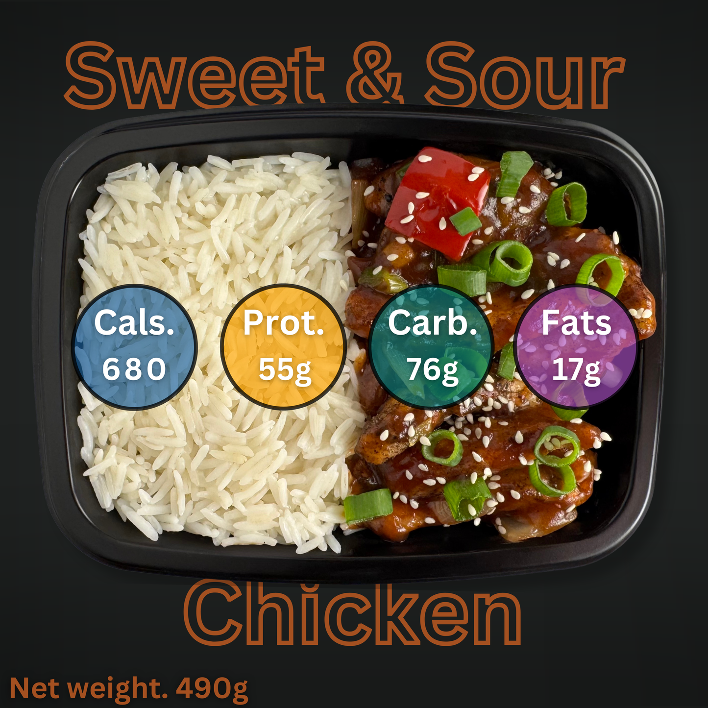 Macro&Micro High Protein, Sweet & Sour Pre Made Meal