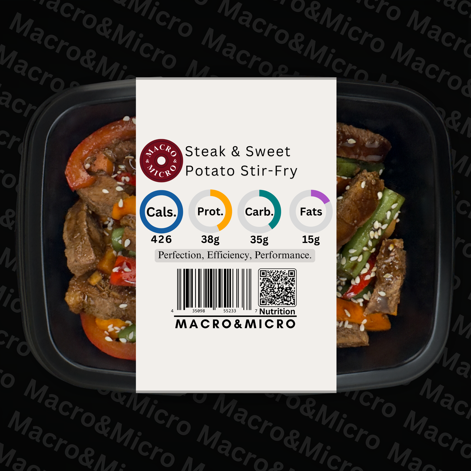 Macro&Micro Steak and Sweet Potato Stir-Fry. High Protein CapeTown Ready Made Meals