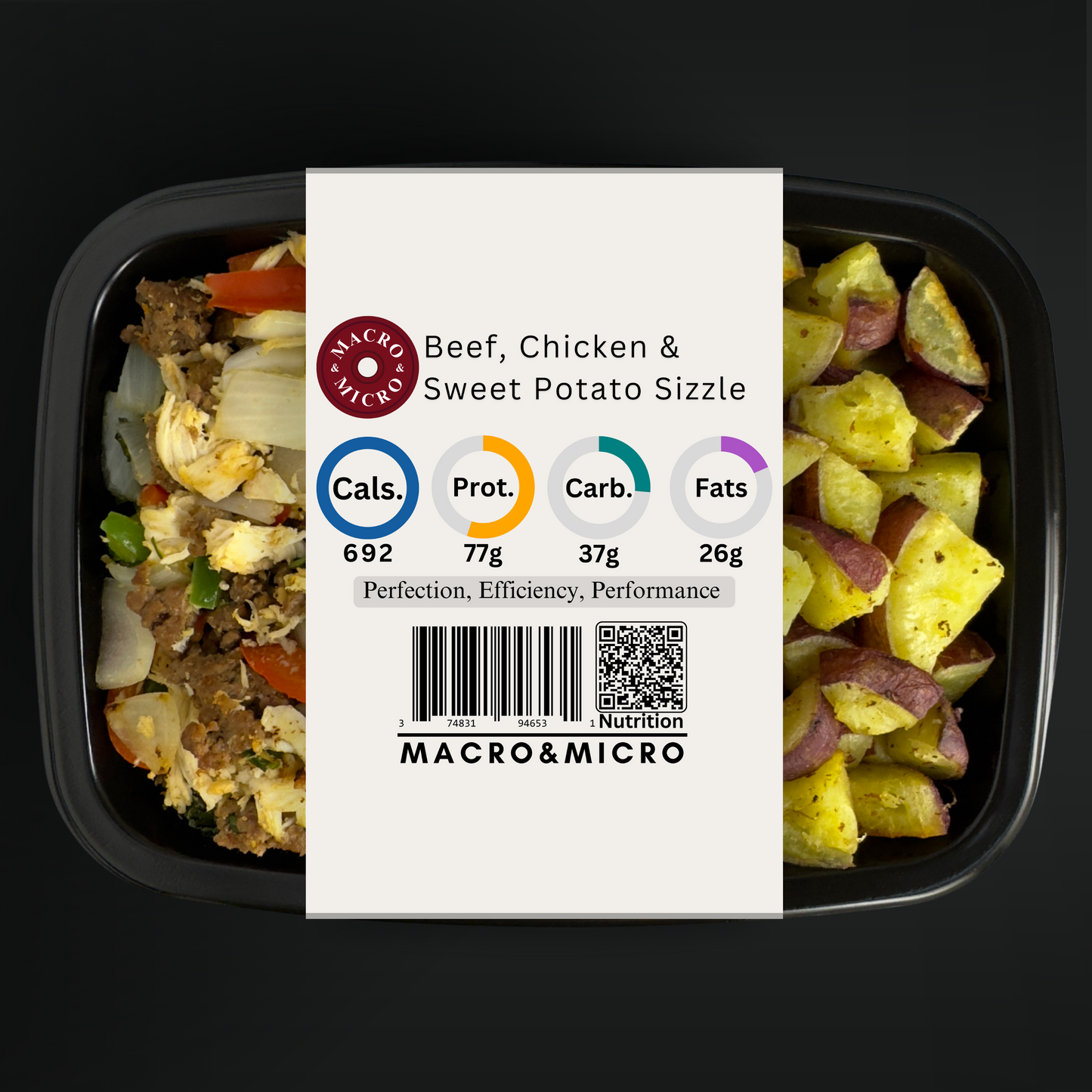 Beef, Chicken & Sweet Potato Sizzle